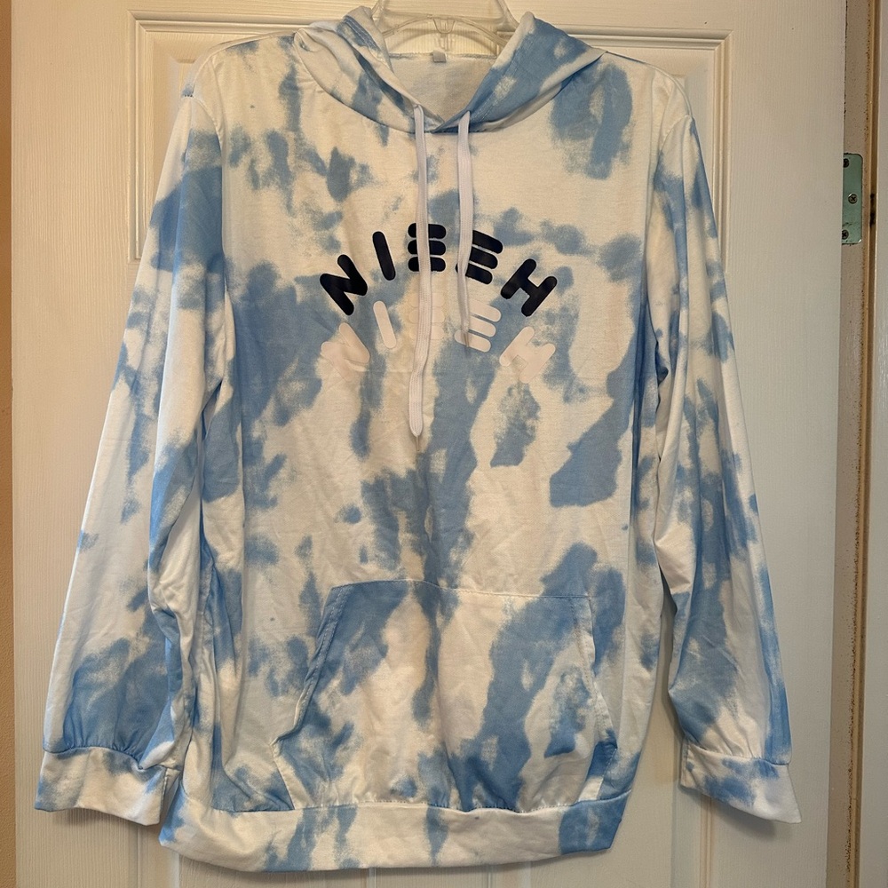 Blue Tie-Dye Women's Hoodie